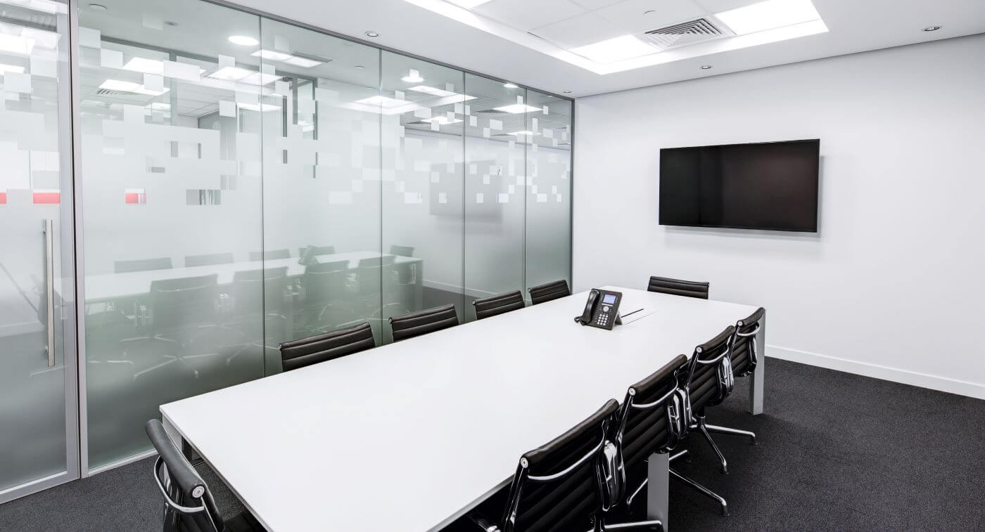 A clean meeting room